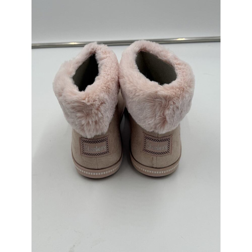 Skechers Campfire Slipper Bootie Boot Blush Pink Faux Fur Size 8 Memory Foam - Picture 3 of 12